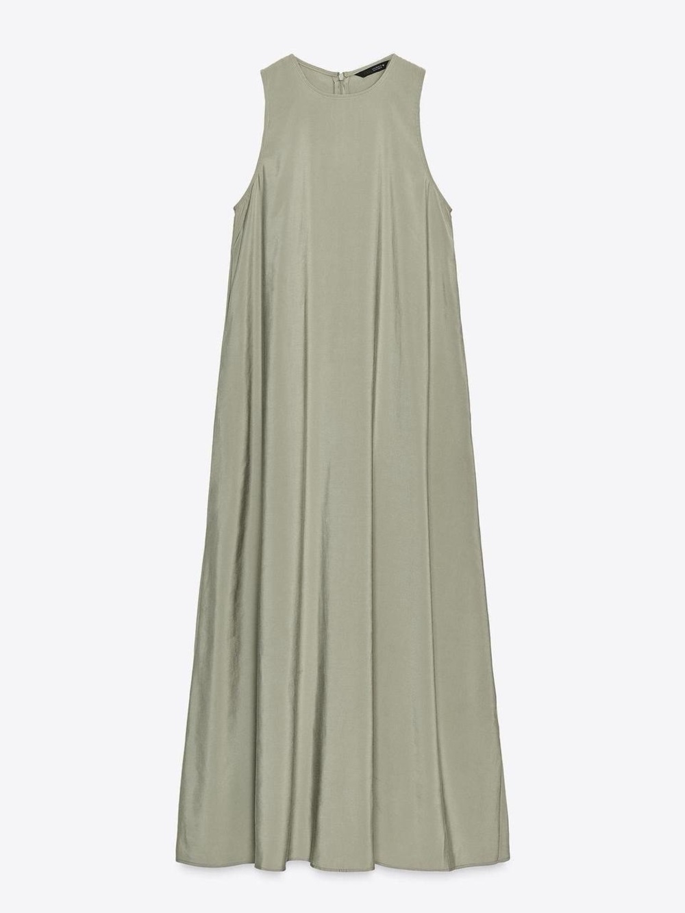 Zara Olive Green Sleeveless Maxi Dress Size S - Picture 3 of 6